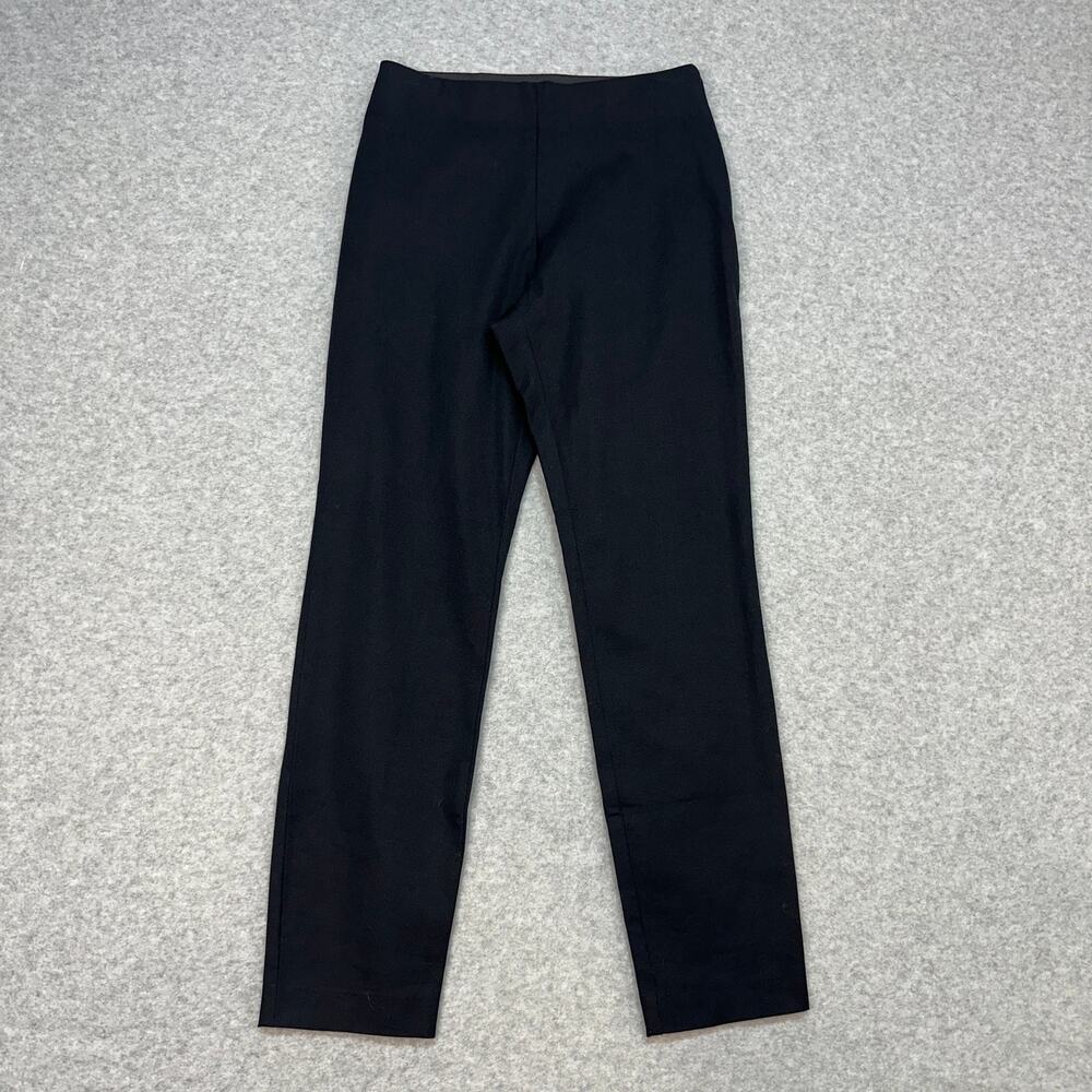 A New Day Pants WMNS 2 Black Pull On Mid Rise Elastic Waist Slim Ankle Stretchy
